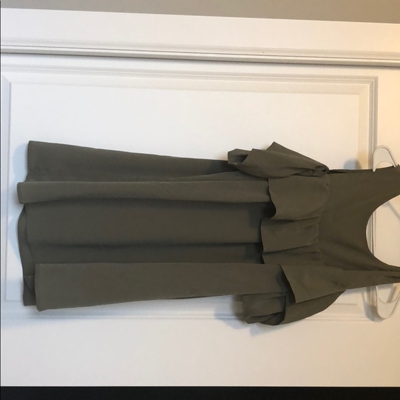 Francesca's Collections Dresses & Skirts - Off the shoulder olive green dress